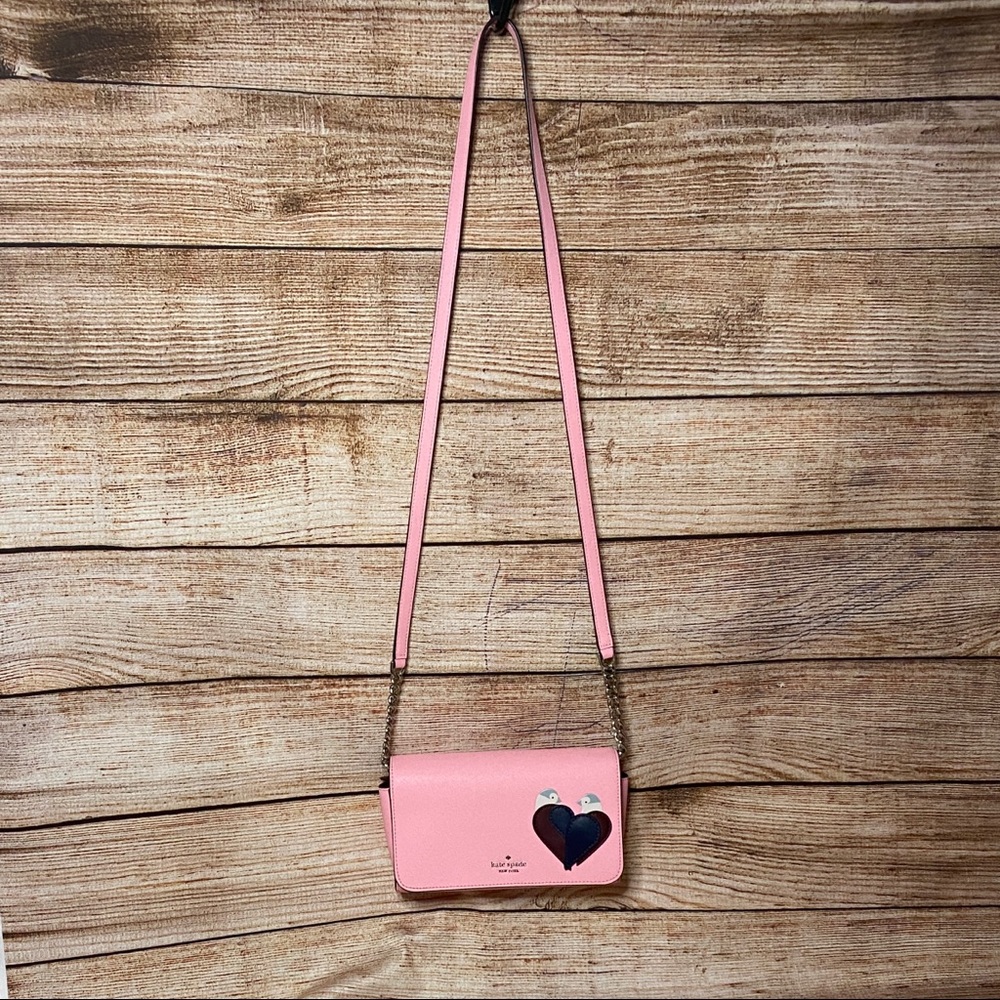 Kate Spade Pink “Love Birds” Appliqué Crossbody - Picture 2 of 13